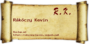 Rákóczy Kevin névjegykártya