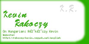 kevin rakoczy business card